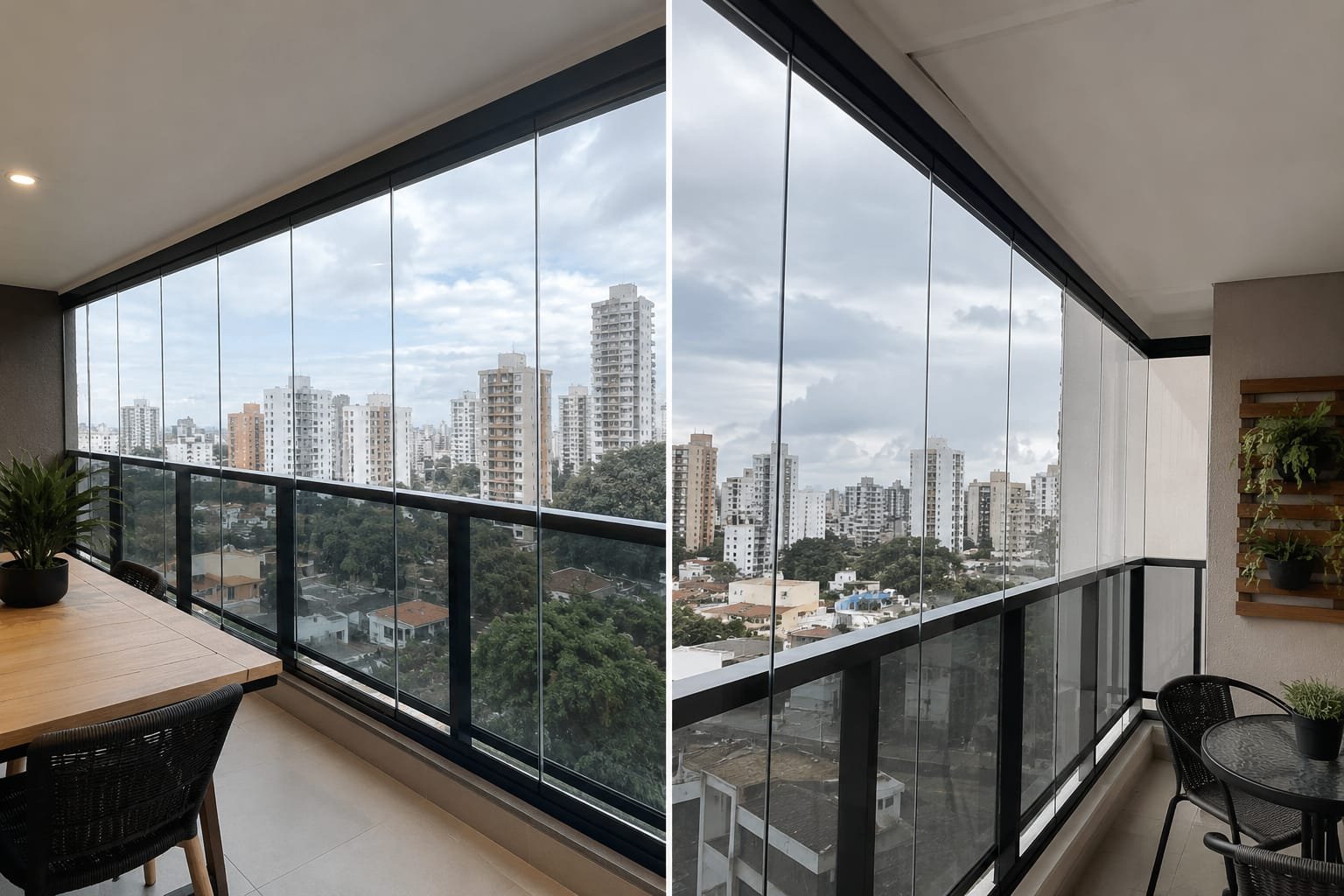 Envidraçamento de sacada em vidro